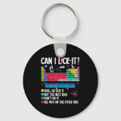 Can I Lick It Periodic Table Funny Science Chemist Sleutelhanger (Voorkant)