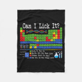 Can I Lick It Periodic Table Funny Science Teacher Fleece Deken (Voorkant)