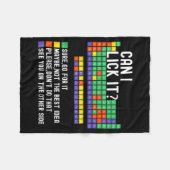 Can I Lick It Periodic Table Funny Science Teacher Fleece Deken (Voorkant (Horizontaal))