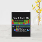 Can I Lick It Periodic Table Funny Science Teacher Kaart (Gele Bloem)