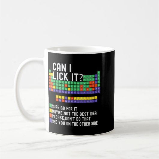 Can I Lick It Periodic Table Funny Science Teacher Koffiemok (Links)