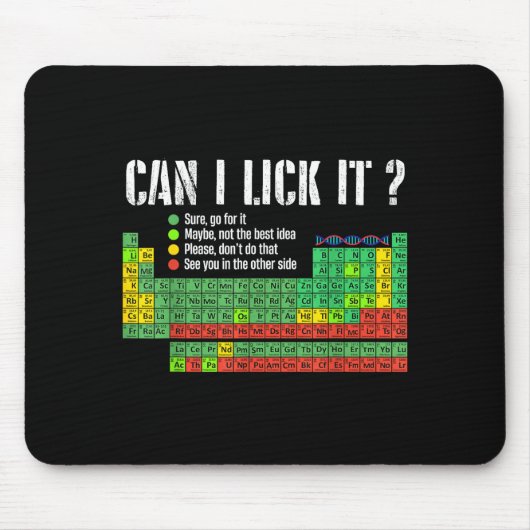 Can I Lick It Periodic Table Funny Science Teacher Muismat (Voorkant)