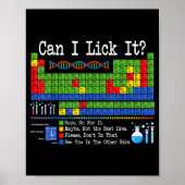 Can I Lick It Periodic Table Funny Science Teacher Poster (Voorkant)