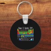 Can I Lick It Periodic Table Funny Science Teacher Sleutelhanger (Voorkant)