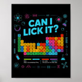 Can I Lick It Tee Funny Periodic Table Teacher Coo Poster (Voorkant)