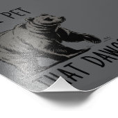 Can I Pet That Dog? Bear Meme Funny Dog  Foto Afdruk (Hoek)