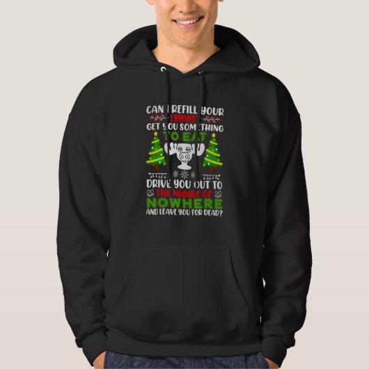 Can I Refill Your Eggnog  Christmas Vacation Quote Hoodie (Voorkant)