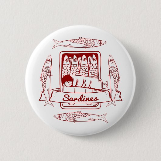 Can of sardines ronde button 5,7 cm (Voorkant)