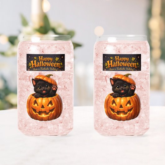 Can Peking kitty whimsical happy Halloween? Blikvorm Glas (Insitu (Huwelijk))