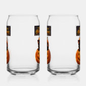 Can Peking kitty whimsical happy Halloween? Blikvorm Glas (Links)