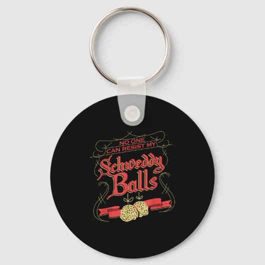 Can Resist My Schweddy Ball Candy Ugly Xmas Appare Sleutelhanger (Voorkant)