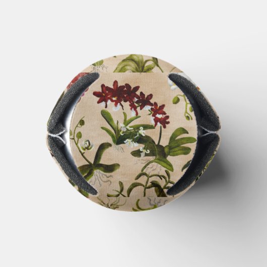 Can Sleeve - Orchideeënprint in Beige Blikjeskoeler (Bodem)