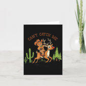 Can’t Catch Me Gingerbread Cowboy Funny Christmas  Kaart (Voorkant)