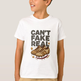 Can’t Fake Real Football Embroidered Design T-shirt