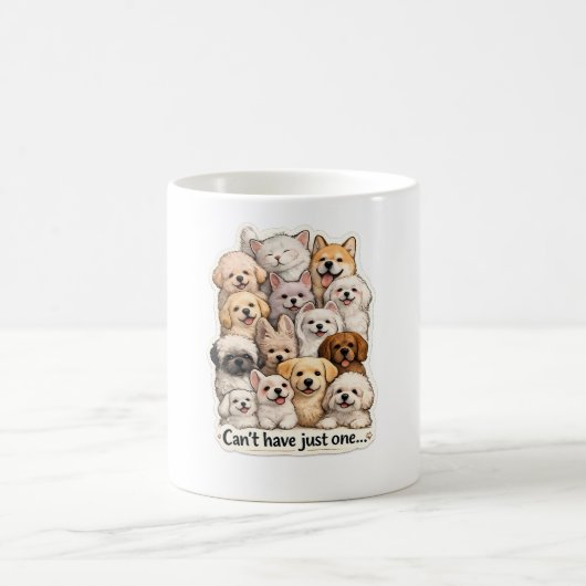 🐶☕ “Can’t Have Just One...” Dog Lover Mug 🐾💖 Koffiemok (Center)