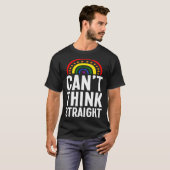 Can t Think Straight Bohemian Rainbow Gay Pride Mi T-shirt (Voorkant volledig)