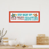 Can Toss Booth Sign Carnival Circus Birthday BL Poster (Keuken)