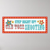 Can Toss Booth Sign Carnival Circus Birthday BL Poster (Voorkant)