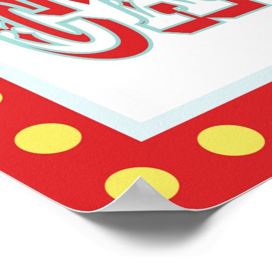 Can Toss Booth Sign Carnival Circus Birthday BL Poster (Hoek)