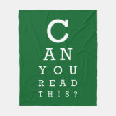 Can you read this? fleece deken (Voorkant)