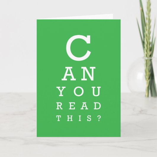 Can you read this? kaart (Voorkant)