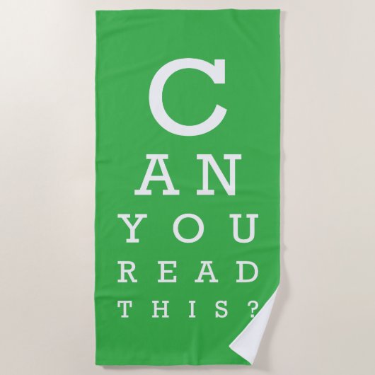 Can you read this? strandlaken (Voorkant)