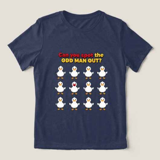 Can you spot the odd man funny   Tri-Blend shirt (Design voorkant)