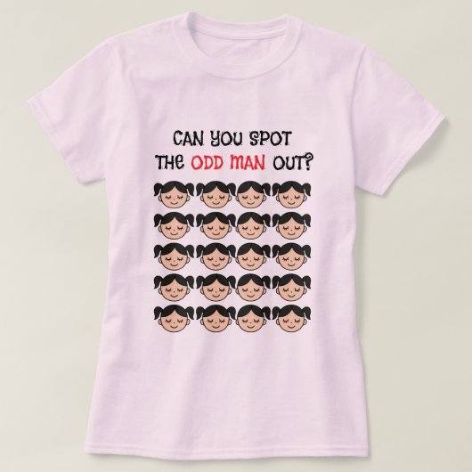 Can you spot the odd man out T-Shirt (Design voorkant)