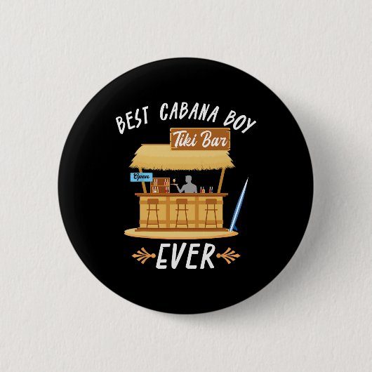 Cana Boy Tiki R Strand Limbo Surfen Rtender Server Ronde Button 5,7 Cm (Voorkant)