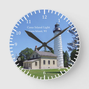 Cana Island Light-klok Ronde Klok