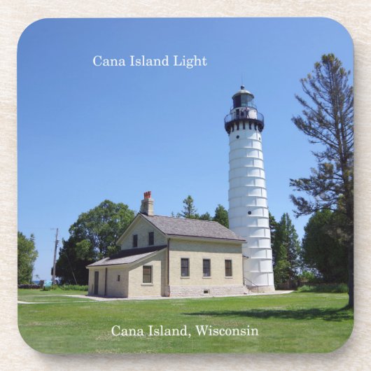 Cana Island Light set of 6 plastic onderzetters (Voorkant)