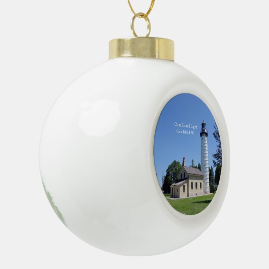 Cana Island Light-versiering Keramische Bal Ornament (Links)
