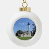Cana Island Light-versiering Keramische Bal Ornament (Voorkant)