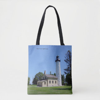 Cana Island Lighthouse all over bag Tote Bag
