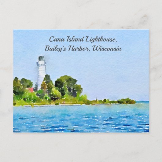 Cana Island Lighthouse, Bailey's Harbour, WI Briefkaart (Voorkant)