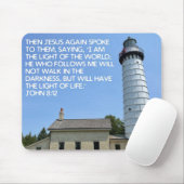 Cana Island Lighthouse Bible Verse Muismat (Met muis)