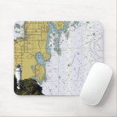 Cana Island Lighthouse Chart mousepad Muismat (Met muis)