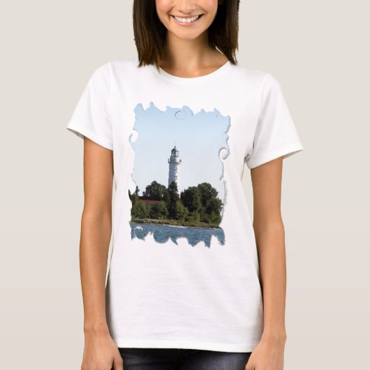 Cana Island Lighthouse door County WI T-shirt (Voorkant)