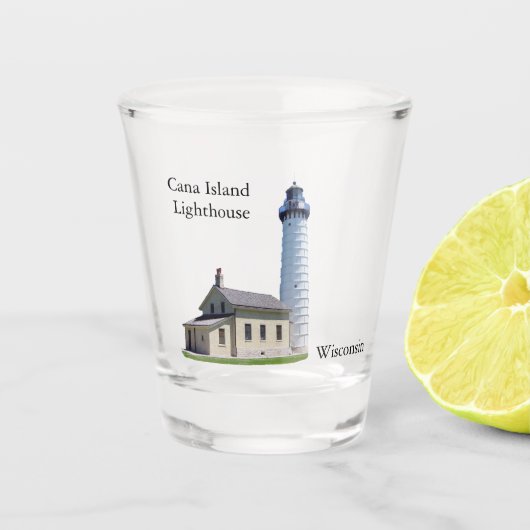 Cana Island Vuurtoren borrelglas Shot Glas (Voorkant)