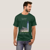 Cana Island Vuurtoren shirt witte belettering (Voorkant volledig)