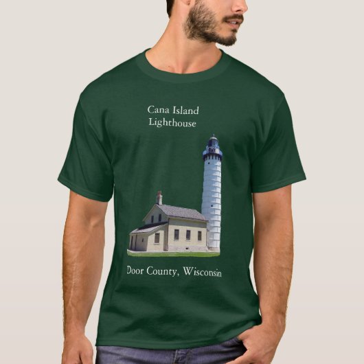 Cana Island Vuurtoren shirt witte belettering (Voorkant)