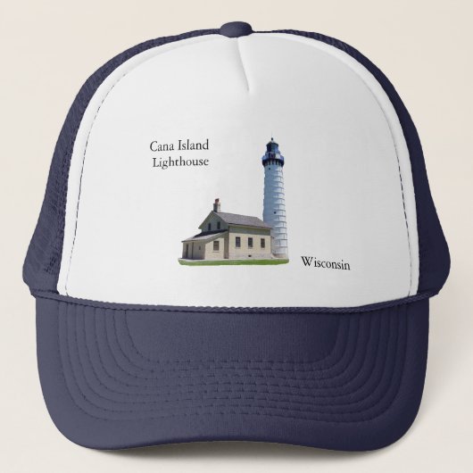 Cana Island Vuurtoren trucker hoed Pet (Voorkant)