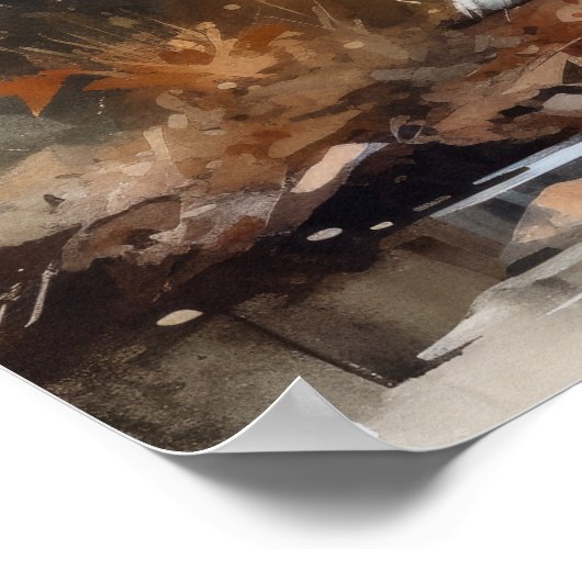 Canaan Dog Art Print Poster (Hoek)