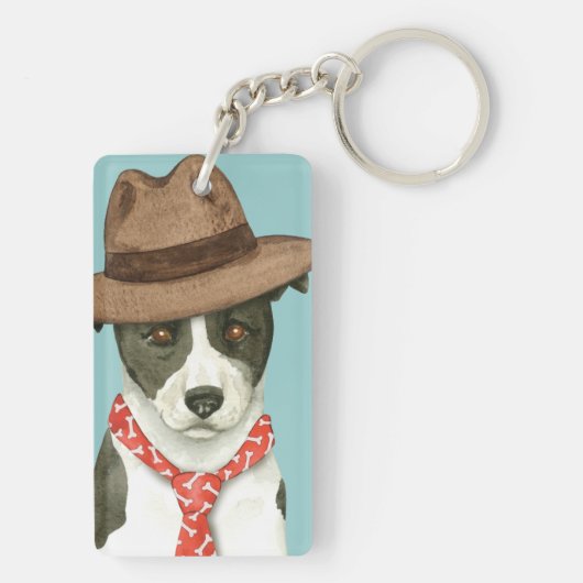 Canaan Dog Dad Sleutelhanger (achterkant)