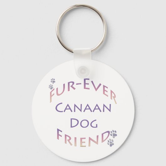 Canaan Dog Furever Sleutelhanger (Voorkant)