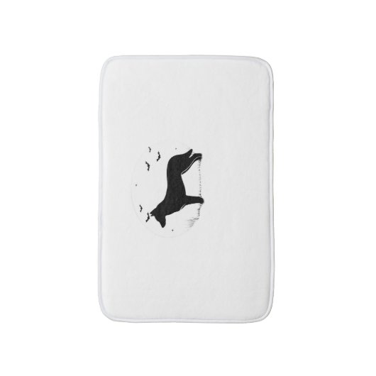 Canaan Dog - Halloween Moon Silhouette Classic T-S Badmat (Voorkant Verticaal)