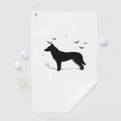 Canaan Dog - Halloween Moon Silhouette Classic T-S Golfhanddoek (Insitu)