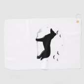 Canaan Dog - Halloween Moon Silhouette Classic T-S Golfhanddoek (Horizontaal)