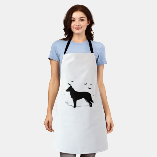 Canaan Dog - Halloween Moon Silhouette Classic T-S Schort (Gedragen)