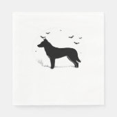 Canaan Dog - Halloween Moon Silhouette Classic T-S Servet (Voorkant)